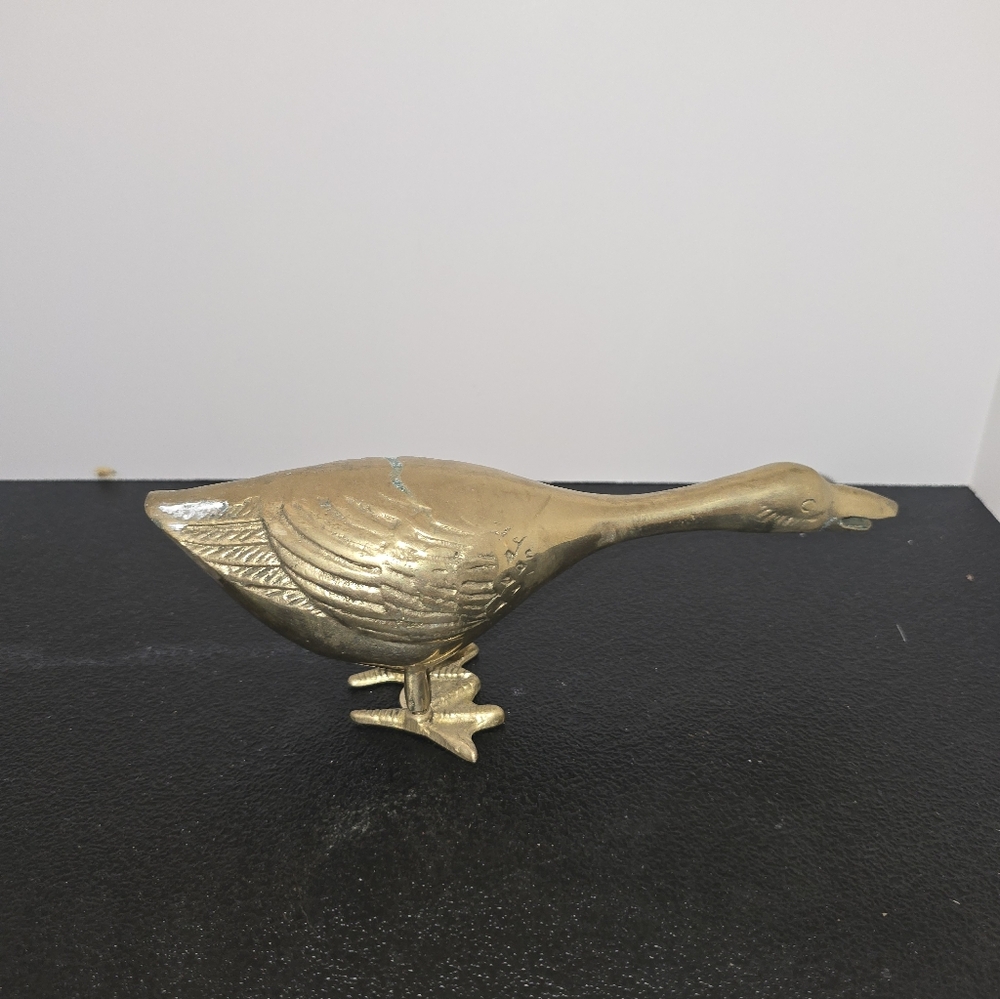 Vintage Brass Goose Figurine